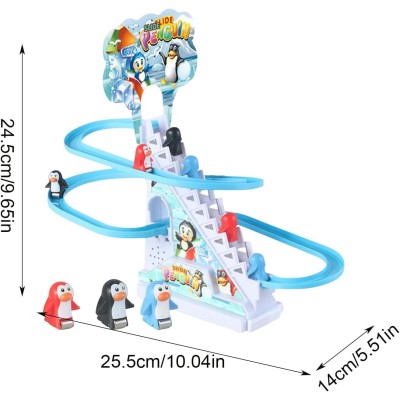 Interaktivni pingvinski tobogan, Muzika i svjetlo za dječiju zabavu.